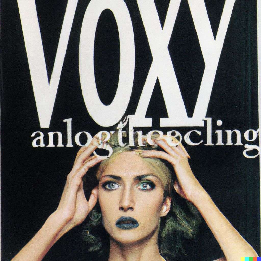 a representation of anxiety, front cover of Vogue, 2000